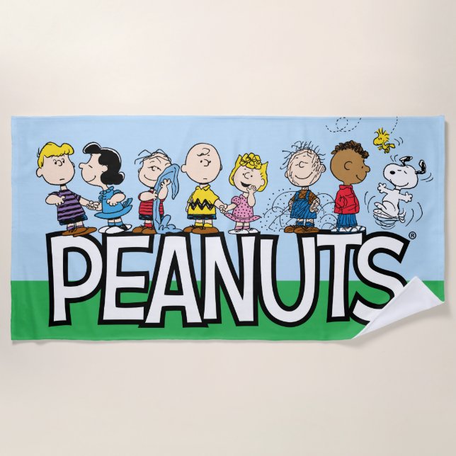 Toalla De Playa Peanuts Gang Group Lineup (Anverso)