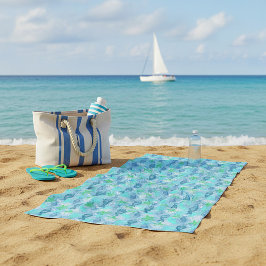 Toalla De Playa Peces y conchas
