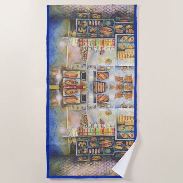 Toalla De Playa Peligrosamente Cerca De La Diversión (Anverso)