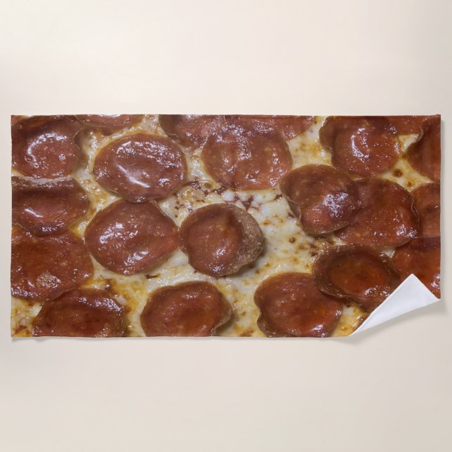 Toalla De Playa Pepperoni Pizza (Anverso)