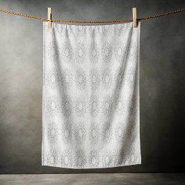 Toalla De Playa Pequeña floral blanca caída al patrón rural