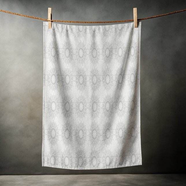 Toalla De Playa Pequeña floral blanca caída al patrón rural (Subido por el creador)