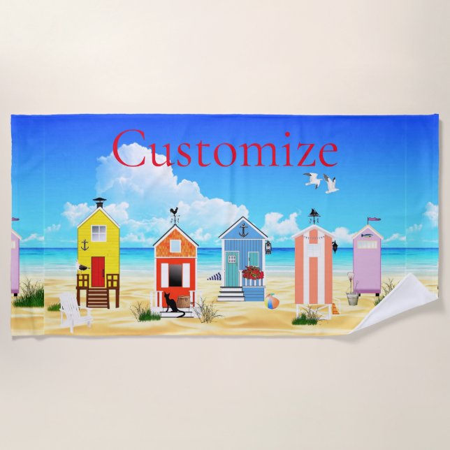 Toalla De Playa Pequeñas y pequeñas chispas de playa Thunder_Cove (Anverso)