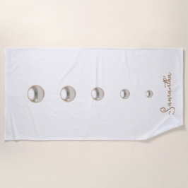 Toalla De Playa Perlas blancas