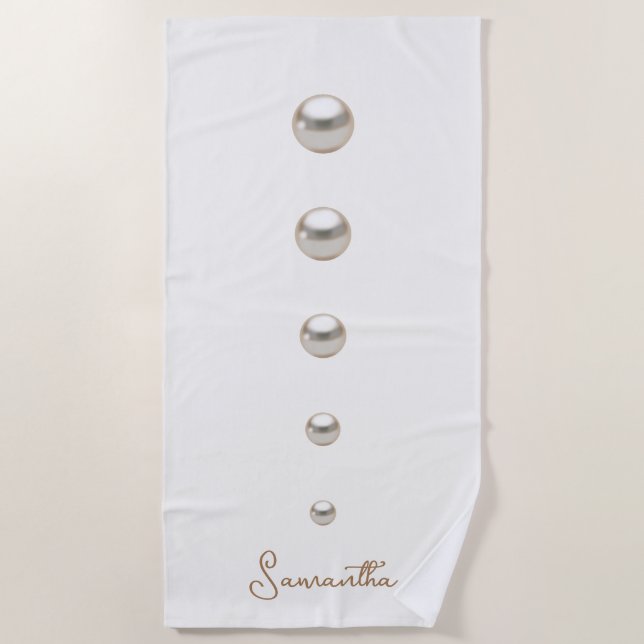 Toalla De Playa Perlas blancas (Anverso)