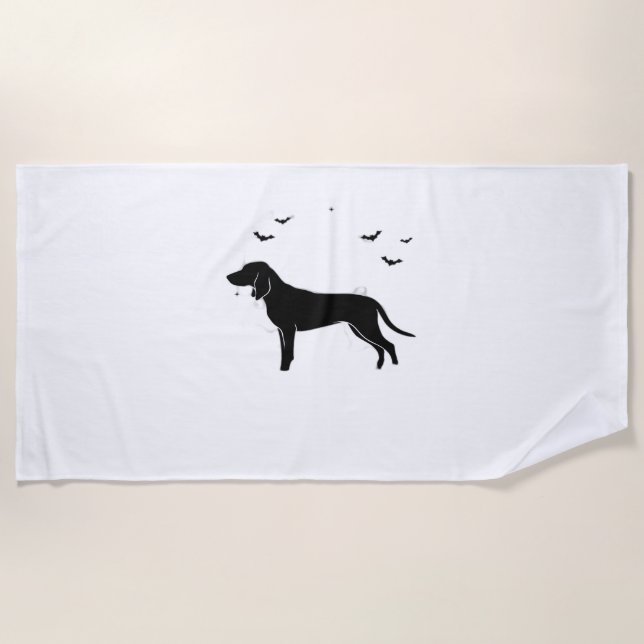 Toalla De Playa Perro azul - Halloween Moon Silhouette Classic T (Anverso)