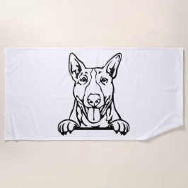 Toalla De Playa Perro Bull Terrier