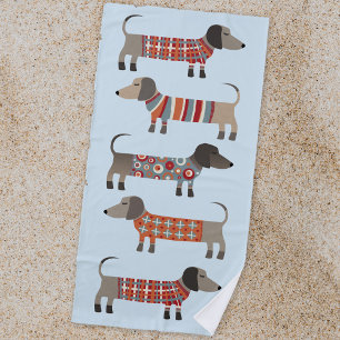 Toalla De Playa Perro Dachshund Sausage