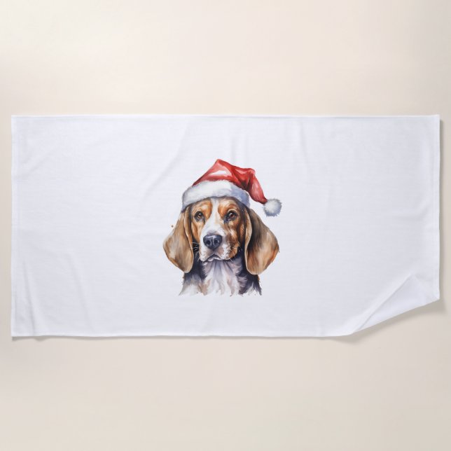 Toalla De Playa Perro de los Navidades Beagle (Anverso)