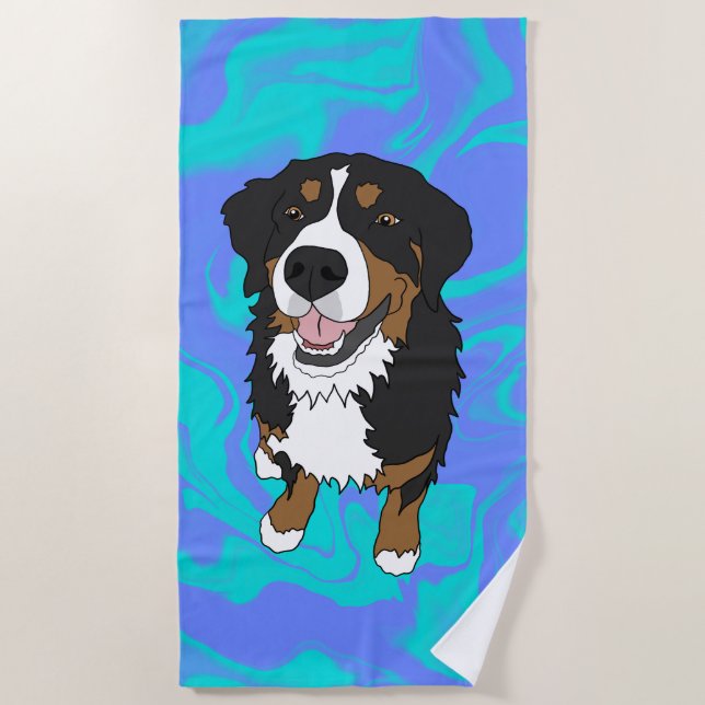 Toalla De Playa Perro de montaña de Bernese (Anverso)