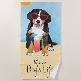 Toalla De Playa Perro de montaña de Bernese del verano