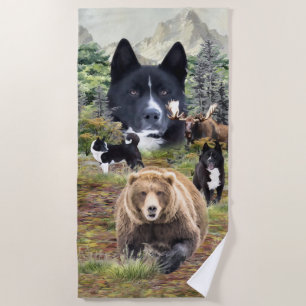 Toalla De Playa Perro de oso de Karelian