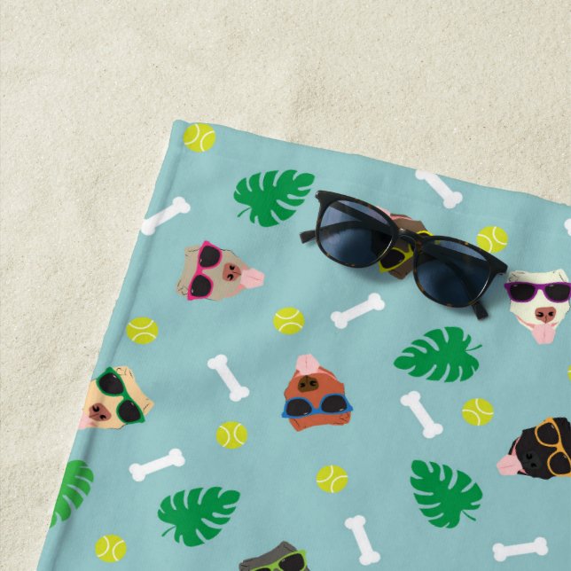 Toalla De Playa Perros de vacaciones (In situ)