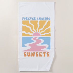 Toalla De Playa Persiguiendo siempre la revolución de los atardece
