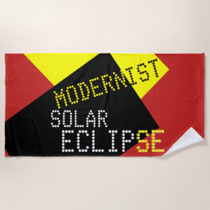 Toalla De Playa Personalizable divertido del eclipse solar moderni