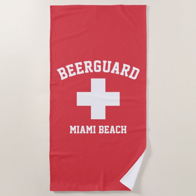 Toalla De Playa Personalización de Beerguard Lifeguard (Anverso)