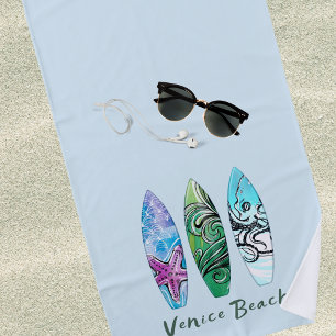 Toalla De Playa Personalización de tablas de surf de Venice Beach