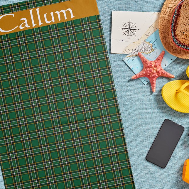 Toalla De Playa Personalización del tartán nacional irlandés (Subido por el creador)