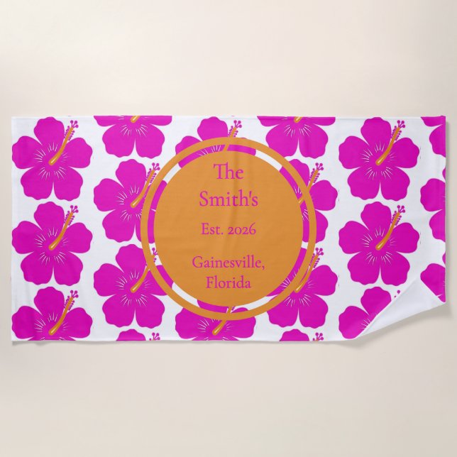 Toalla de playa personalizada (Anverso)