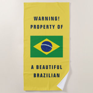 Toalla de playa personalizada bandera brasileña
