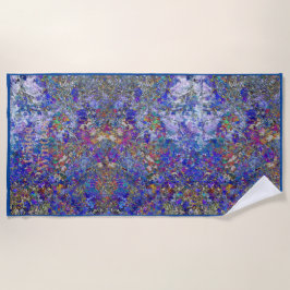 Toalla de playa personalizada de arte de árbol en