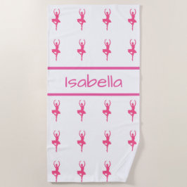 Toalla de playa personalizada de la bailarina