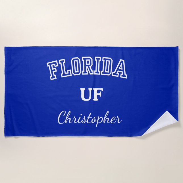 TOALLA DE PLAYA PERSONALIZADA DE LA UNIVERSIDAD DE (Anverso)