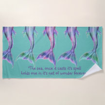 Toalla de playa personalizada de Sirena