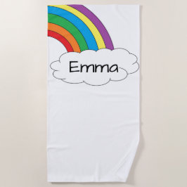 Toalla de playa personalizada del arco iris