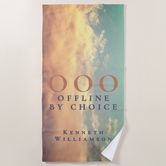 Toalla de playa personalizada divertida para hombr (Anverso)