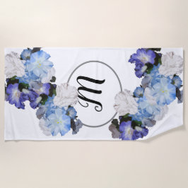 Toalla de playa personalizada floral bonita del