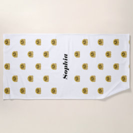 Toalla De Playa Personalizada la "Emoji enorme"