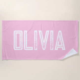 Toalla de playa personalizada: nombre personalizad