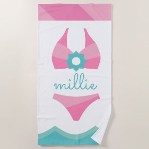 Toalla de playa personalizada para bañador en biki