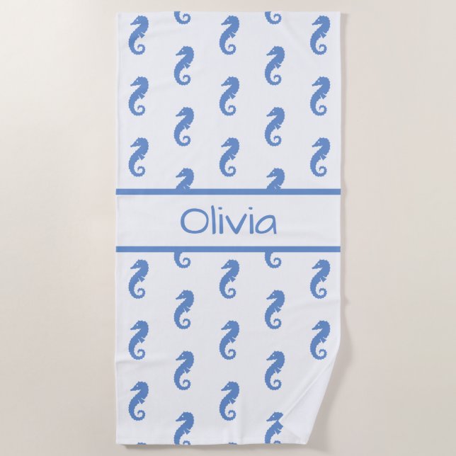 Toalla de playa personalizada para caballitos de m (Anverso)