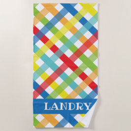 Toalla de playa personalizada para cruces de crisi