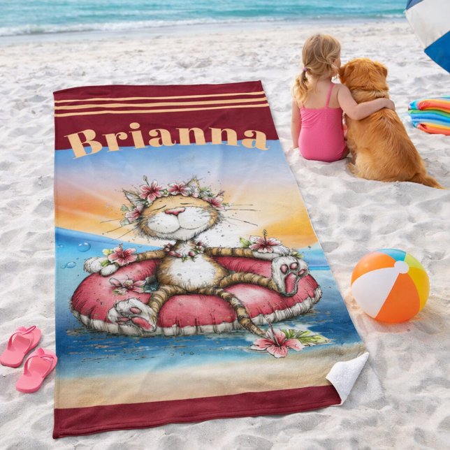Toalla de playa personalizada para gato  (Subido por el creador)