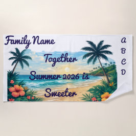 Toalla de playa personalizada para la familia | At