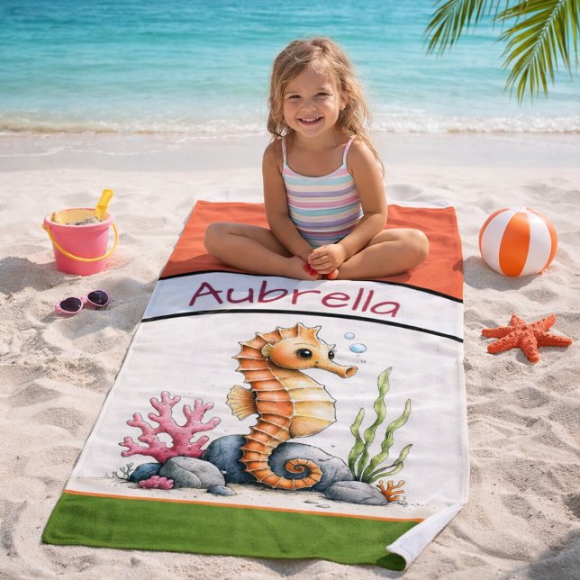 Toalla de playa personalizada para niños con cabal (Subido por el creador)