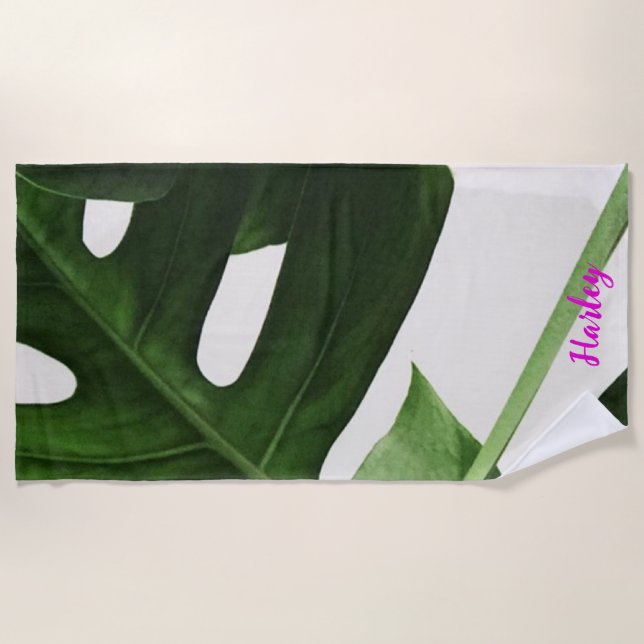 Toalla de playa personalizada para personalizados (Anverso)