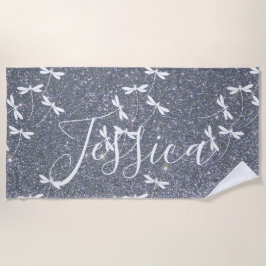 toalla de playa personalizada para purpurinas y li