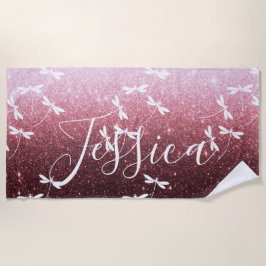 toalla de playa personalizada para purpurinas y li