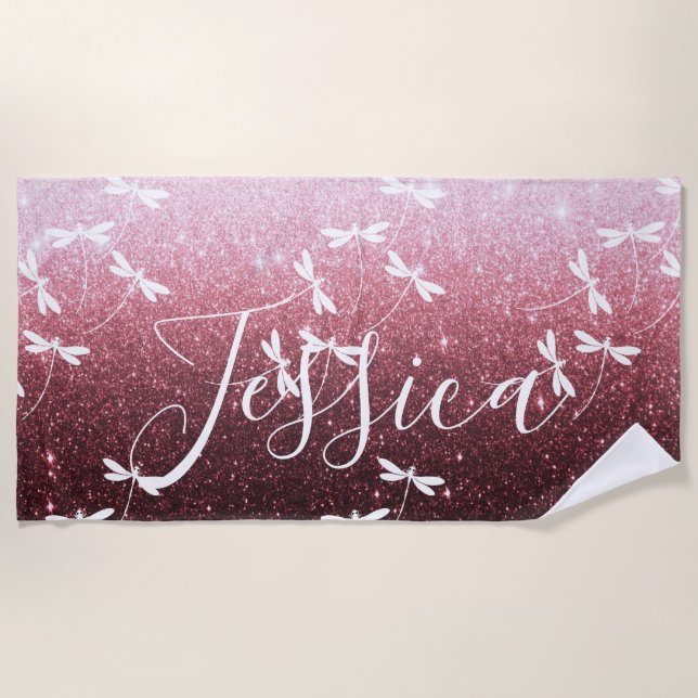 toalla de playa personalizada para purpurinas y li (Anverso)