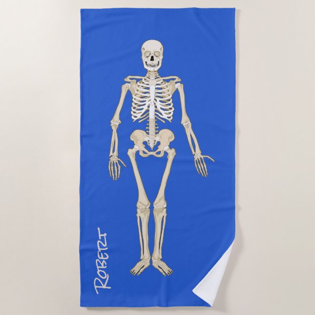 Toalla de playa personalizada Skeleton (Anverso)