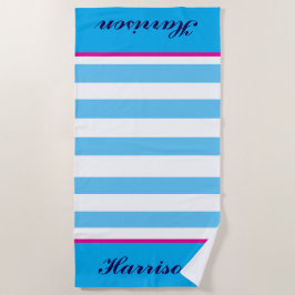 Toalla de playa personalizada - todo a rayas