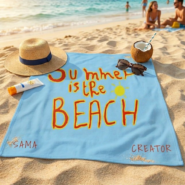 Toalla de Playa Personalizada Verano Es La Playa (Subido por el creador)