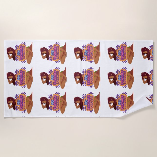 Toalla De Playa Personalizado chica mi persona favorita (Anverso)