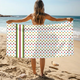 Toalla De Playa Personalizado colorido con estrellas