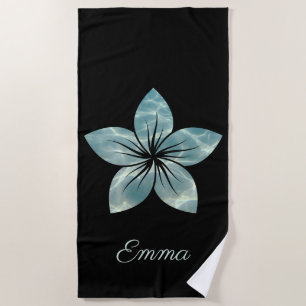 Toalla De Playa Personalizado de flores Beach frangipani