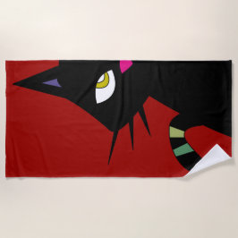 Toalla De Playa Personalizado de gato